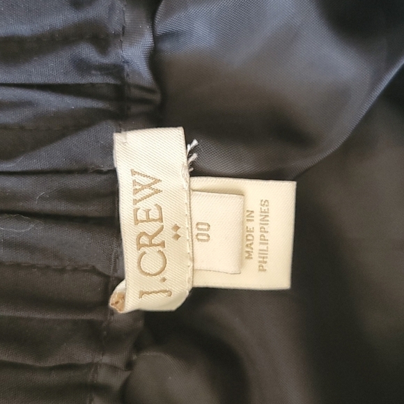 J. Crew Factory | Black & Shimmery Cream Print Elastic Waist Skirt Size 00 - Picture 5 of 5